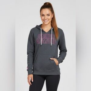 Under Armour Women's Gray Hoodie with Pink Accents Size Large